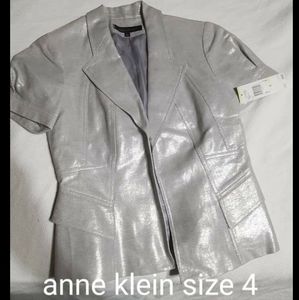 Anne Klein silver blazer, new with tags